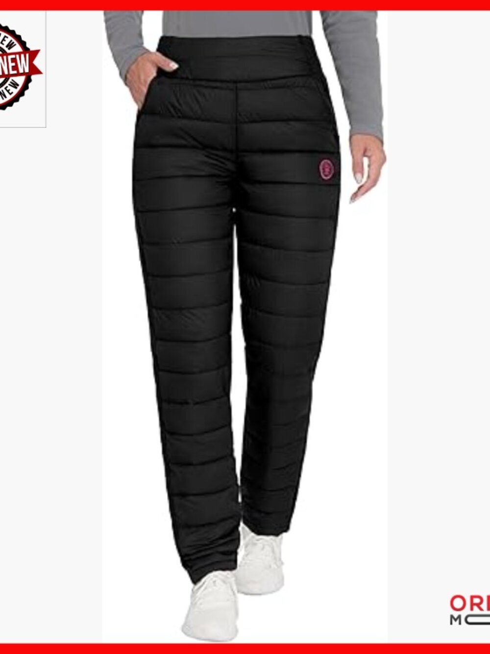 Women's Puffer Pants Lightweight Quilted Winter Ski Trousers Active